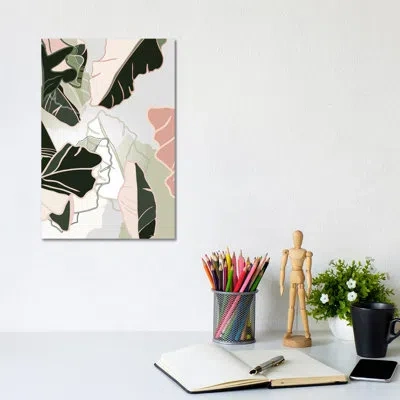 Icanvas Leaves Bananenpalmen By Ana Rut Bré - Graphic Art Print In Wrapped Canvas,no Matte