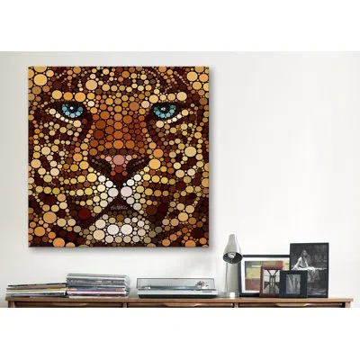 Icanvas 'leopard' By Ben Heine Graphic Art On Wrapped Canvas In Wrapped Canvas,no Mat