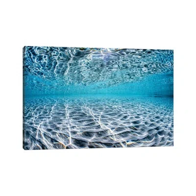 Icanvas Lightning Blue Hyams Beach By Jordan Robins - Photograph Print In No Matte,wrapped Canvas
