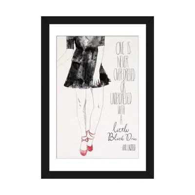 Icanvas 'little Black Dress' Graphic Art Print On Canvas In Black Framed Fine Art Paper,white