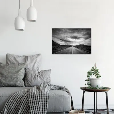 Icanvas 'long Stretch Of Road' By Dan Ballard Photographic Print On Canvas In Wrapped Canvas,no Mat
