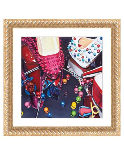 Icanvas Louboutins & Ring Pops By Julia Ryan Wall Art In Brown