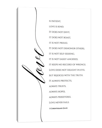 Icanvas Love Is Patient In White