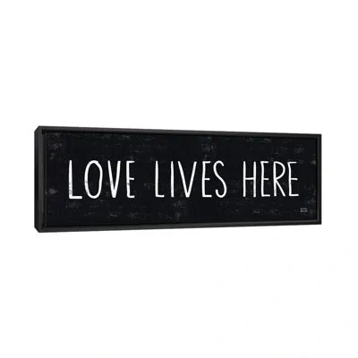 Icanvas 'love Lives Here' Textual Art On Canvas In Black Framed Canvas
