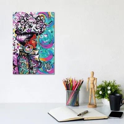 Icanvas Lovely By Artist Ria - Painting Print In Wrapped Canvas,no Matte