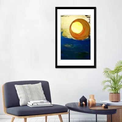 Icanvas 'lunar Attraction' Print On Wrapped Canvas In Black Framed Paper,white