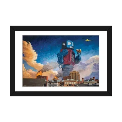 Icanvas Lunchtime By Eric Joyner Graphic Art On Canvas In Black Framed Fine Art Paper,white