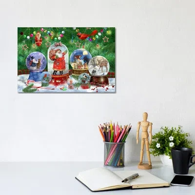 Icanvas Magic Of Christmas I - Wall Art Print - Wrapped Canvas In Celery