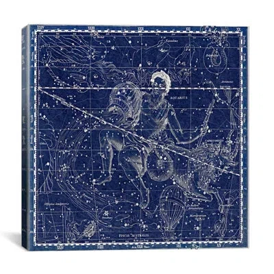 Icanvas Maps And Charts Celestial Atlas - Plate 21 (capricornus, Aquarius) By Alexander Jamieson Graphic Art In Blue;white