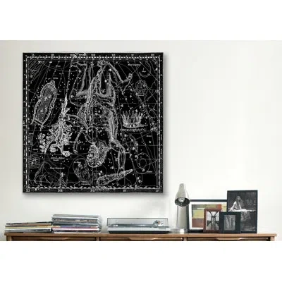 Icanvas Maps And Charts Celestial Atlas - Plate 8 (corona Borealis) By Alexander Jamieson Graphic Art On Can In Black;white