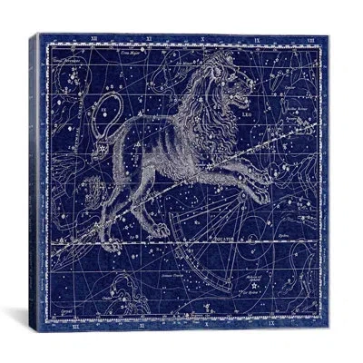 Icanvas Maps And Charts Prints Celestial Atlas - Plate 17 (leo) By Alexander Jamieson Graphic Art On Canvas In Blue