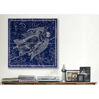 Icanvas Maps And Charts Prints Celestial Atlas - Plate 18 (virgo) By Alexander Jamieson Graphic Art On Canva In Blue