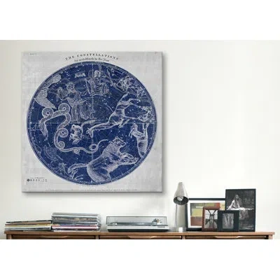 Icanvas Maps And Charts Prints The Stars Constellations Of The Northern Hemisphere (burritt 1856) Graphic Ar In Blue