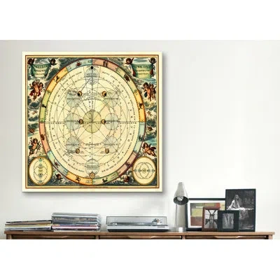 Icanvas Maps And Charts Theoria Lunae, Eiu Sotum Pereccentricum Et Epicyclum Demonstrans (1708) Graphic Art  In Green;beige