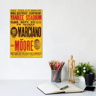 Icanvas Marciano Vs Moore - Advertisements Print In No Matte,wrapped Canvas