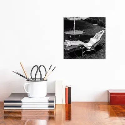 Icanvas Marilyn Monroe Lawn Chair - Photograph Print In No Matte,wrapped Canvas
