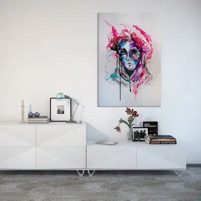 Icanvas 'masq' By Marc Allante Painting Print On Wrapped Canvas In No Mat,wrapped Canvas
