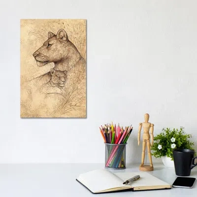 Icanvas Maternal Protection By Ruane Manning - Painting Print In No Matte,wrapped Canvas