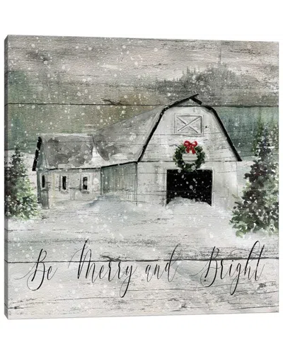Icanvas Merry And Bright Barn Wall Art