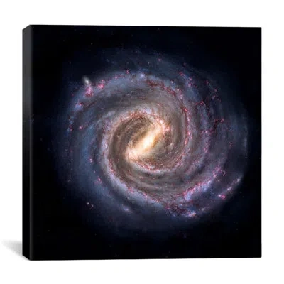 Icanvas "milky Way Galaxy Concept" Graphic Art On Wrapped Canvas In Blue;black
