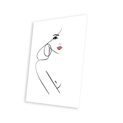 Icanvas Minimalist Feminine Print On Acrylic Glass In Black;white;gray;silver;cream