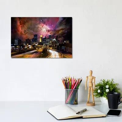 Icanvas Minneapolis, Minnesota Orion Nebula Skyline - Graphic Art Print In No Matte,wrapped Canvas