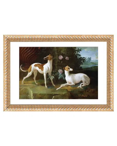 Icanvas Misse & Turlu, Two Greyhounds Of Louis Xv By Jean-baptiste Oudry Wall Art In Multi