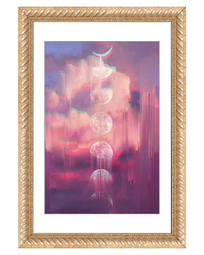 Icanvas Moontime Glitches By Emanuela Carratoni Wall Art In Purple