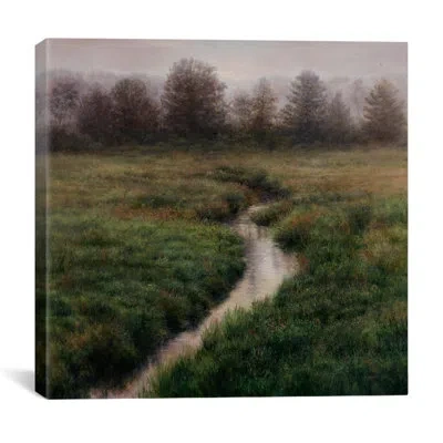 Icanvas "morning Solitude" By Kathie Thompson Painting Print On Canvas In Green