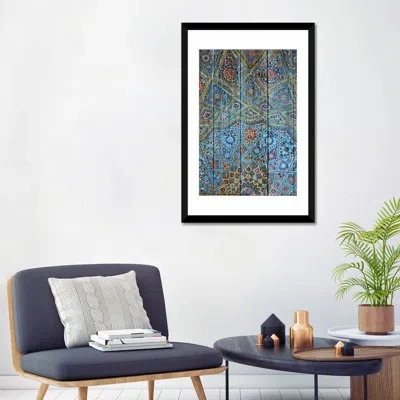 Icanvas 'mosaic' Graphic Art Print On Canvas In Black Framed Fine Art Paper,white