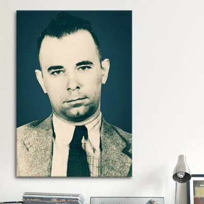 Icanvas Mugshot John Dillinger (1903-1934) - Gangster Photographic Print On Canvas In Wrapped Canvas,no Mat