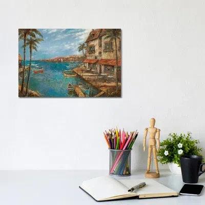 Icanvas My Favorite Pub By Ruane Manning - Painting Print In No Matte,wrapped Canvas
