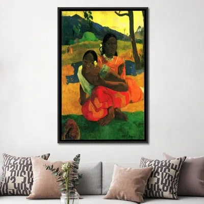 Icanvas Nafea Faaipoipo (when Are You Getting Married) 1892 By Paul Gauguin Painting Print On Canvas In No Mat,wrapped Canvas
