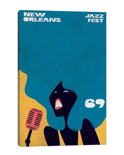Icanvas New Orleans Jazz Fest 1969 By Jay Stanley Wall Art In Blue