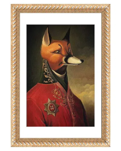 Icanvas Noble Gentleman In Red By Foxy & Paper Wall Art In Multi