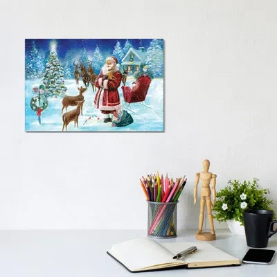 Icanvas North Pole By Ruane Manning - Painting Print In Wrapped Canvas,no Matte