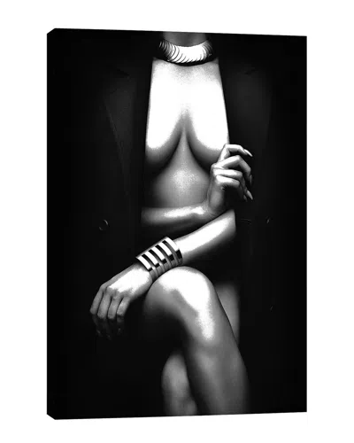 Icanvas Nude Woman With Jacket 1 By Johan Swanepoel Wall Art In Black
