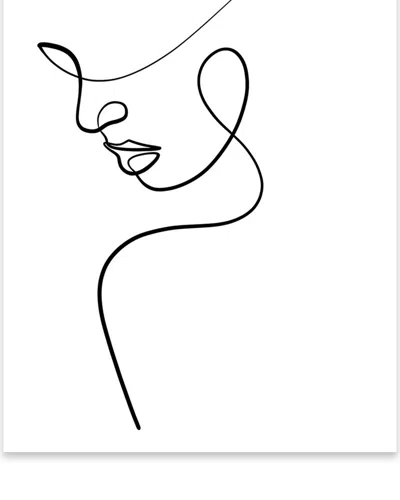 Icanvas One Line Woman Print On Acrylic Glass By Dane Khy In White