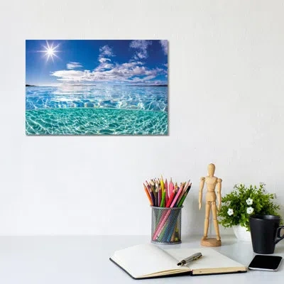 Icanvas Over Under Hyams Beach By Jordan Robins - Photograph Print In No Matte,wrapped Canvas