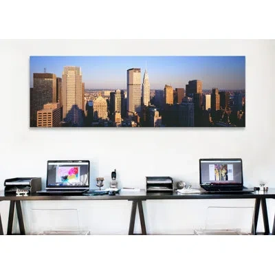Icanvas Panoramic Afternoon Midtown Manhattan, New York Photographic Print On Canvas In Wrapped Canvas