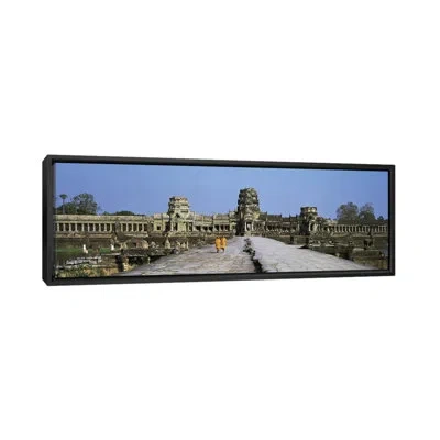 Icanvas Panoramic Angkor Wat Cambodia Photographic Print On Canvas In Violet;perano;jordy Blue;royal Blue;azur
