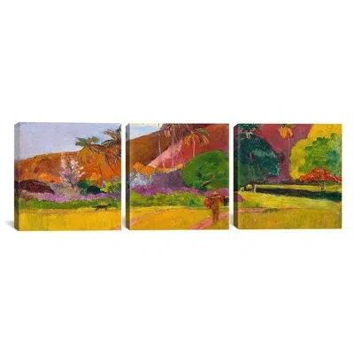 Icanvas Paul Gauguin Tahitian Landscape 3 Piece Painting Print On Wrapped Canvas Set
