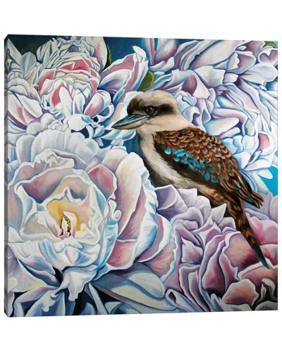Icanvas Peonies And The Kookaburra Canvas Artwork By Amanda Cameron Wall Art
