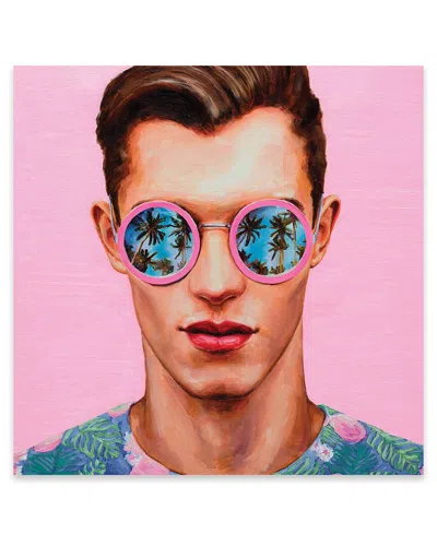 Icanvas Pink Sunglasses Print On Acrylic Glass By Oleksandr Balbyshev In Multi