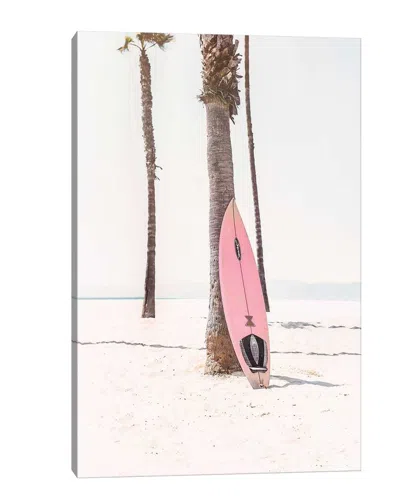 Icanvas Pink Surf Board By Sisi & Seb Wall Art