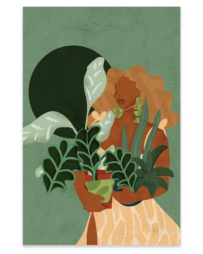 Icanvas Plant Lady Print On Acrylic Glass By Reyna Noriega In Multi