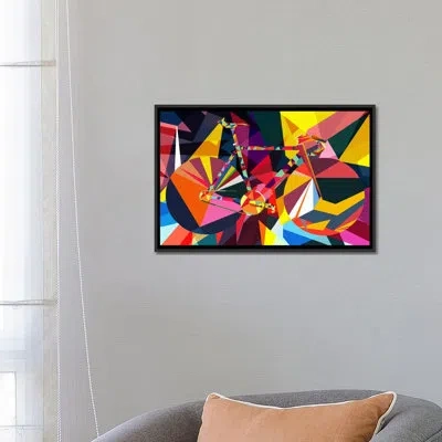 Icanvas "polygon Fixie" By Robery Delaunay Graphic Art On Wrapped Canvas In No Mat,wrapped Canvas