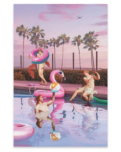 Icanvas Pool Party Print On Acrylic Glass By Jonas Loose In Multi