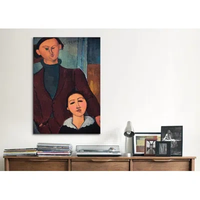 Icanvas 'portrait Of Jaques And Bethe Lipchitz' By Amedeo Modigliani Painting Print On Canvas In No Mat,wrapped Canvas