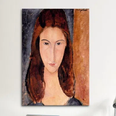 Icanvas 'portrait Of Jeanne Hebuterne' By Amedeo Modigliani Painting Print On Canvas In No Mat,wrapped Canvas